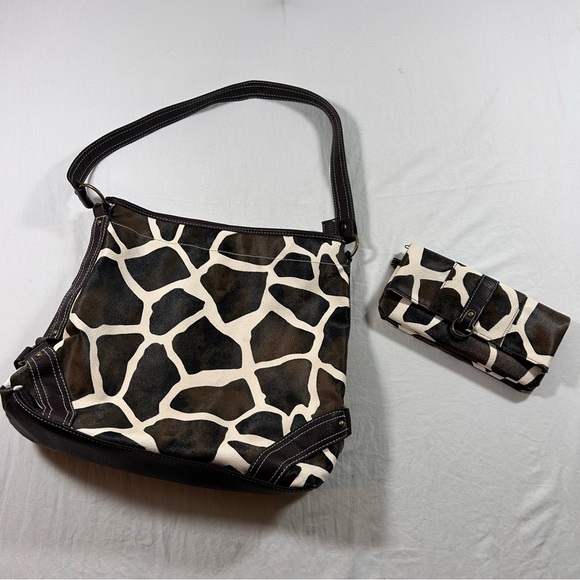 Giraffe Print Women's Bag Set - Picture 1 of 14